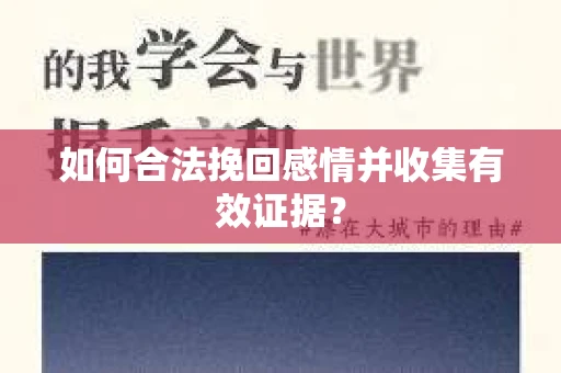 如何合法挽回感情并收集有效证据? 如何合法挽回感情并收集有效证据?