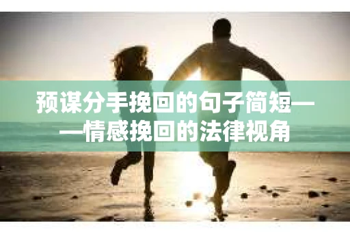 预谋分手挽回的句子简短——情感挽回的法律视角