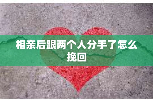 相亲后跟两个人分手了怎么挽回