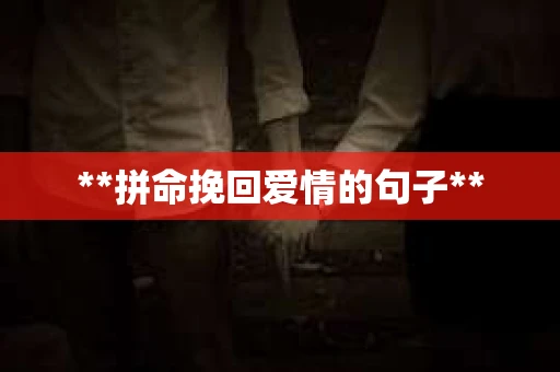 **拼命挽回爱情的句子**