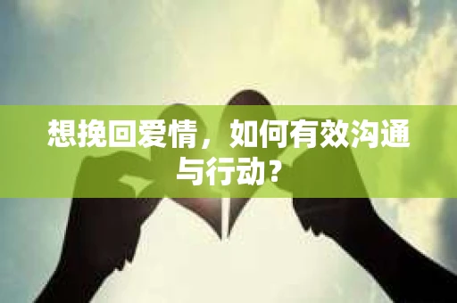 想挽回爱情，如何有效沟通与行动？