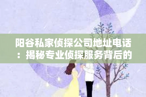阳谷私家侦探公司地址电话：揭秘专业侦探服务背后的故事
