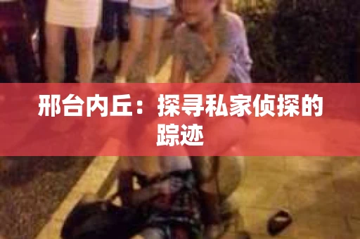 邢台内丘：探寻私家侦探的踪迹