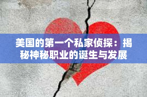 美国的第一个私家侦探:揭秘神秘职业的诞生与发展 美国的第一个私家侦探:揭秘神秘职业的诞生与发展