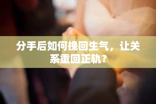 分手后如何挽回生气，让关系重回正轨？