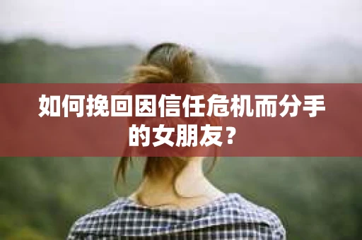 如何挽回因信任危机而分手的女朋友? 如何挽回因信任危机而分手的女朋友?