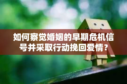 如何察觉婚姻的早期危机信号并采取行动挽回爱情？