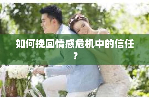 如何挽回情感危机中的信任？
