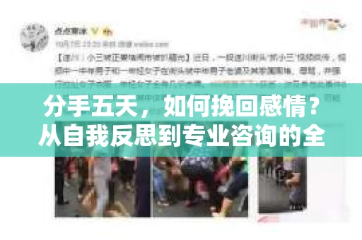 分手五天，如何挽回感情？从自我反思到专业咨询的全面解决方案