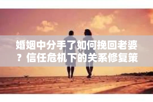 婚姻中分手了如何挽回老婆？信任危机下的关系修复策略